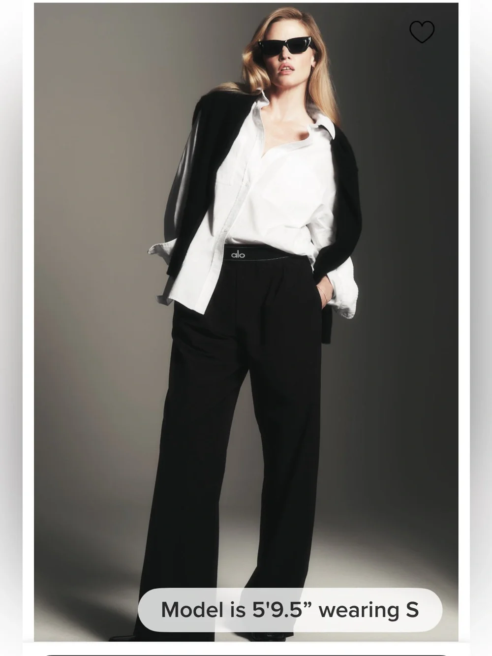 ALO Yoga Black Wide-Leg Relaxed Pants NWT SMALL
